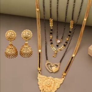 Brass Gold-plated Mangalsutra set For Women